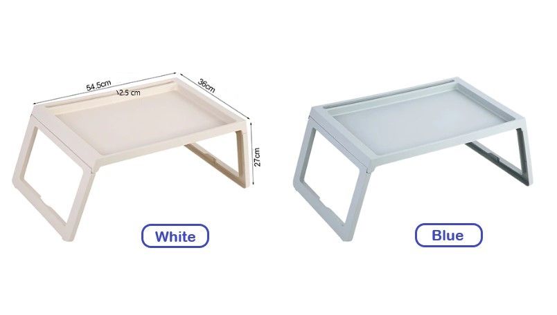 Multifunction Laptop Bed Desk with foldable legs for Home Office (White) V178-36039