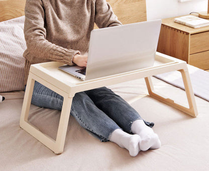 Multifunction Laptop Bed Desk with foldable legs for Home Office (White) V178-36039