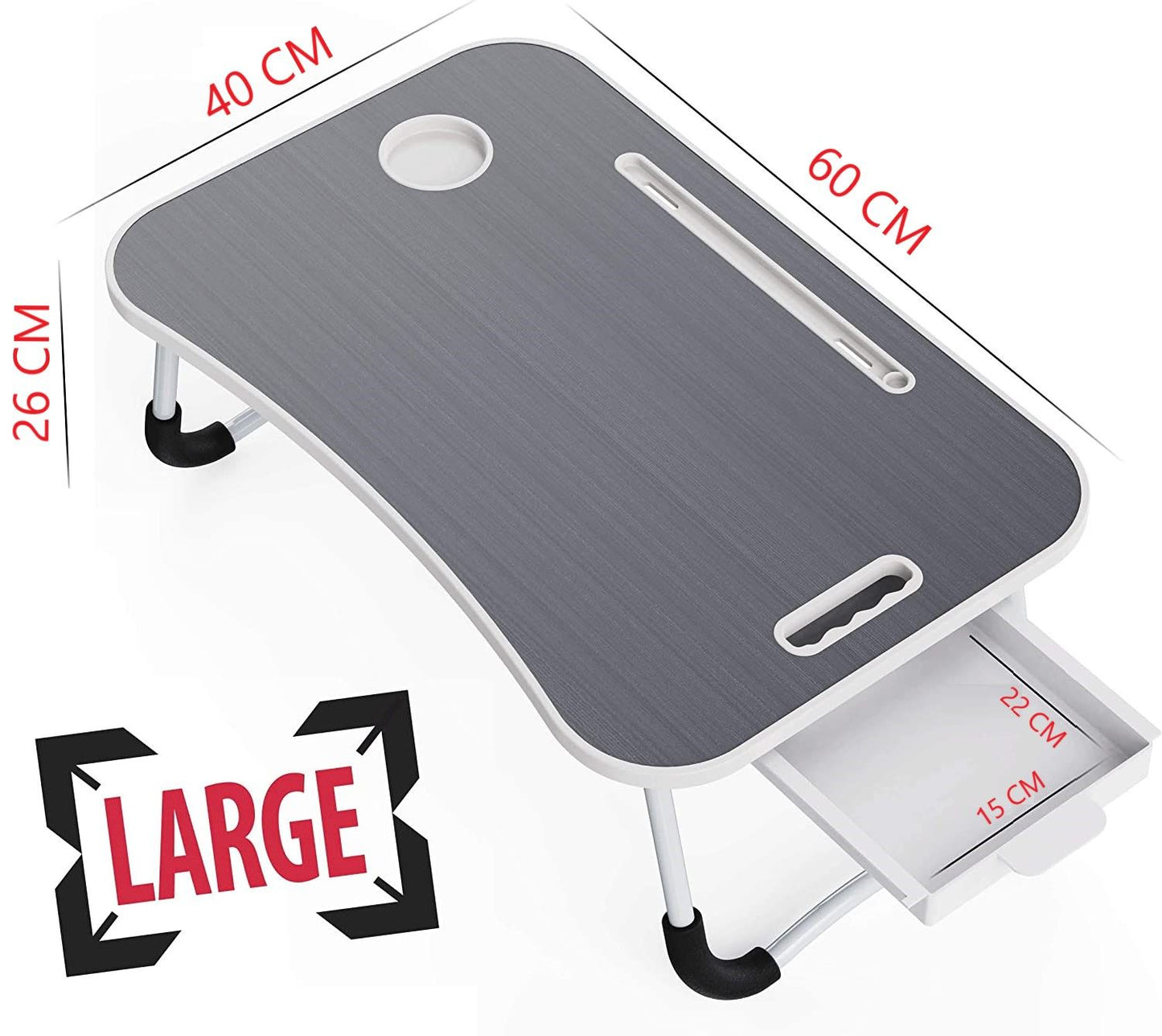 Laptop Bed Desk with Storage and foldable legs for Adults, Kids & Home Office V178-36040