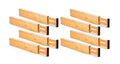 8 Pack Bamboo Adjustable Kitchen Drawer Dividers (Large, 44-55 cm) V178-36045