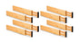 8 Pack Bamboo Adjustable Kitchen Drawer Dividers (Large, 44-55 cm) V178-36045