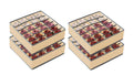 Set of 4 Fabric Drawer Organizer Divider Storage Boxes for Storing Socks, Underwear, Ties, Scarves (Beige) V178-36052
