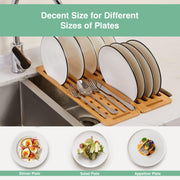 CARLA HOME Foldable Bamboo Dish Drying Rack for Kitchen V178-36070