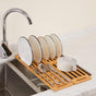 CARLA HOME Foldable Bamboo Dish Drying Rack for Kitchen V178-36070
