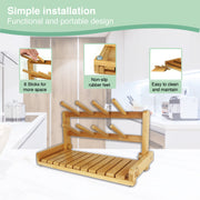 CARLA HOME Portable Bamboo Baby Bottle Drying Rack V178-36072