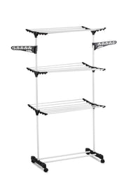 CARLA HOME Folding 3 Tier Clothes Laundry Drying Rack with Stainless Steel Tubes for Indoor & Outdoor Home V178-36074