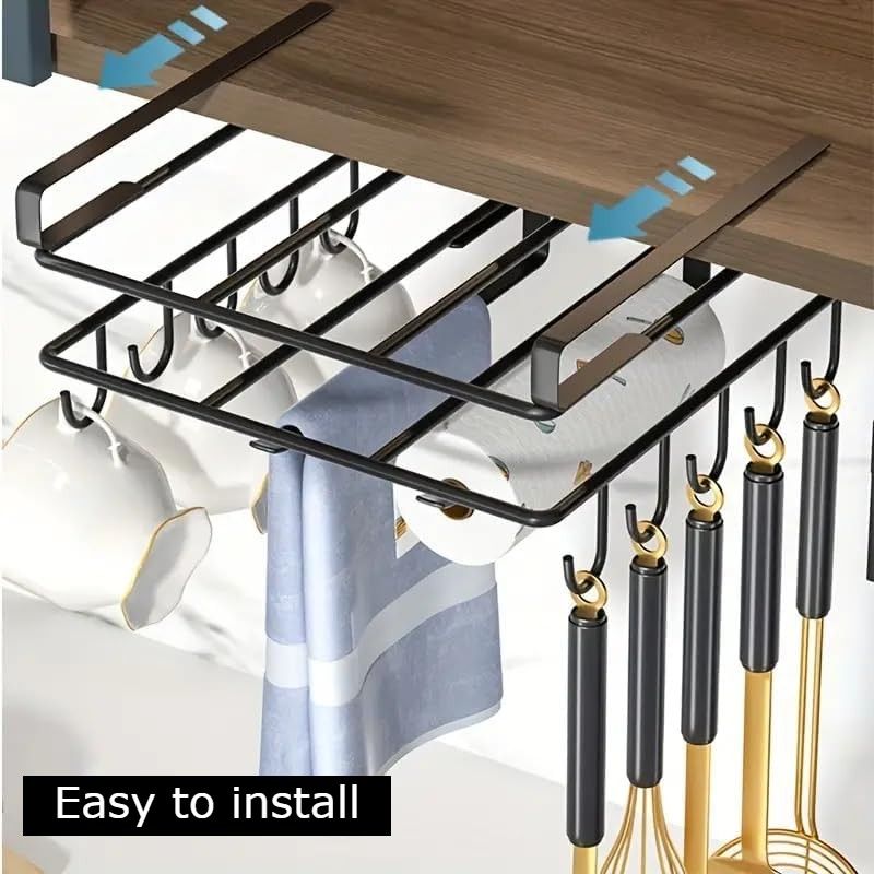 Multifunctional Under Cabinet Cutting Board Metal Holder Organiser V178-36075