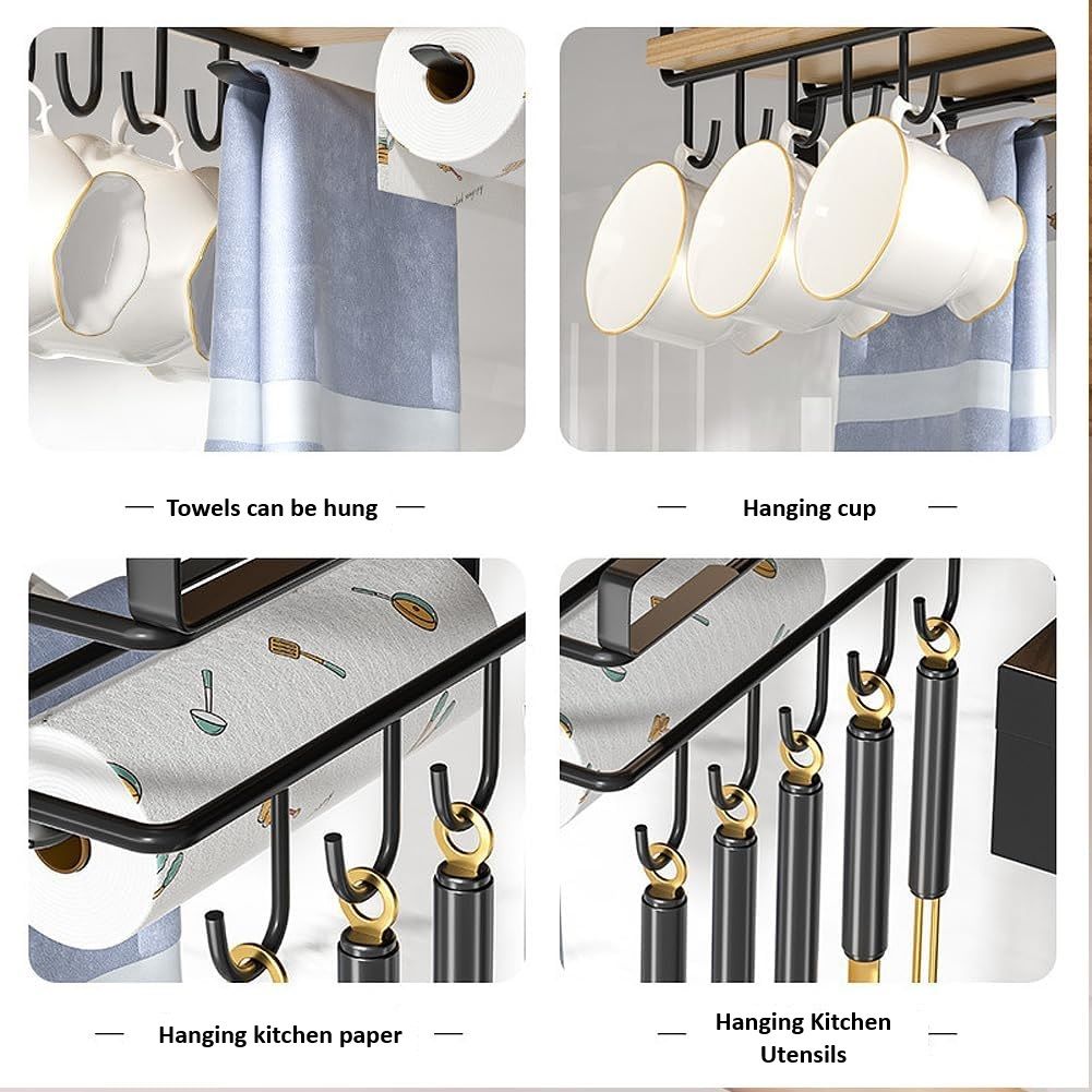 Multifunctional Under Cabinet Cutting Board Metal Holder Organiser V178-36075
