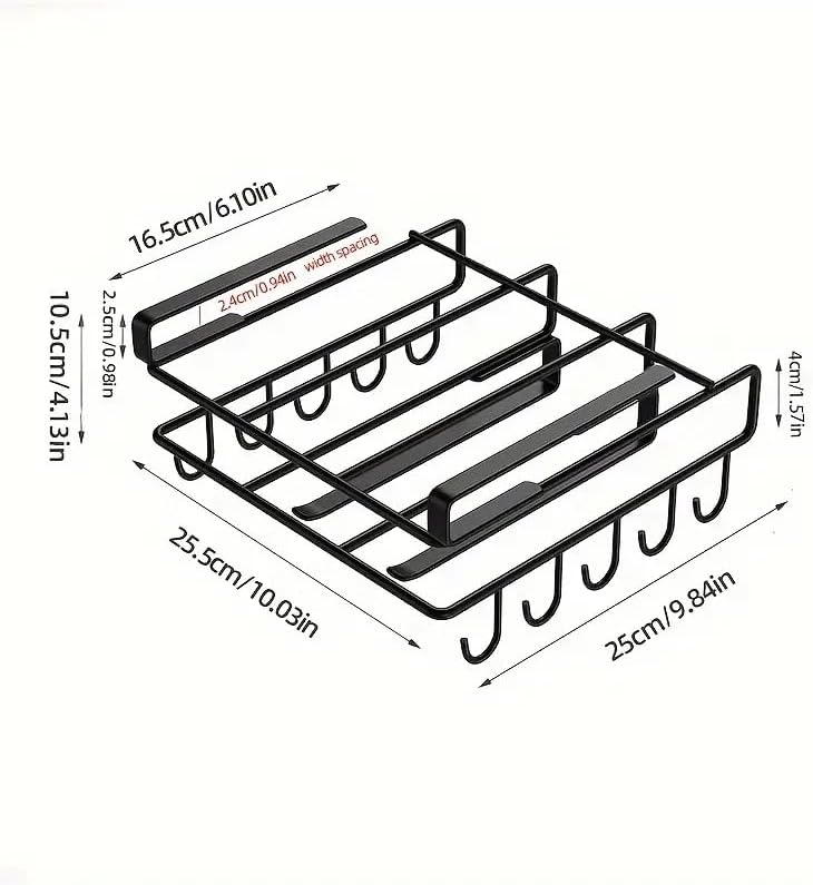 Multifunctional Under Cabinet Cutting Board Metal Holder Organiser V178-36075