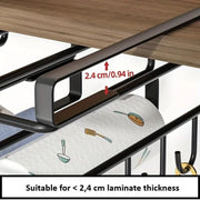 Multifunctional Under Cabinet Cutting Board Metal Holder Organiser V178-36075