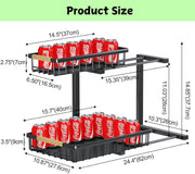 2-Tier Kitchen Under Sink Organiser Storage with Height Adjustable, Unique Slide Rail & Suction Cups for V178-36080