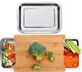 Chopping Board with with 2 Organiser Stainless Steel Trays Containers V178-36085