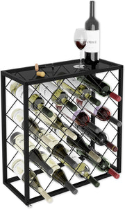 Freestanding Metal Wine Rack for 25 Bottles V178-36090
