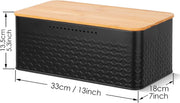 Bread Bin with Bamboo Lid used as Chopping Board for Kitchen Countertop V178-36093