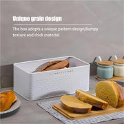 Bread Bin with Bamboo Lid used as Chopping Board for Kitchen Countertop V178-36094