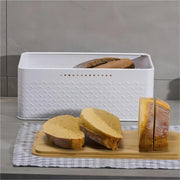 Bread Bin with Bamboo Lid used as Chopping Board for Kitchen Countertop V178-36094