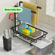 Sink Caddy Sponge Holder with Drain Tray, Brush Holder & Dishcloth Holder for Kitchen V178-36096