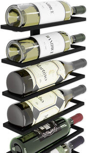 Metal Wall Mount Wine Rack for Wine Bottles, Liquor, Champagne (Holds 10 Bottles) V178-36098