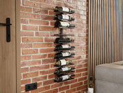 Metal Wall Mount Wine Rack for Wine Bottles, Liquor, Champagne (Holds 10 Bottles) V178-36098