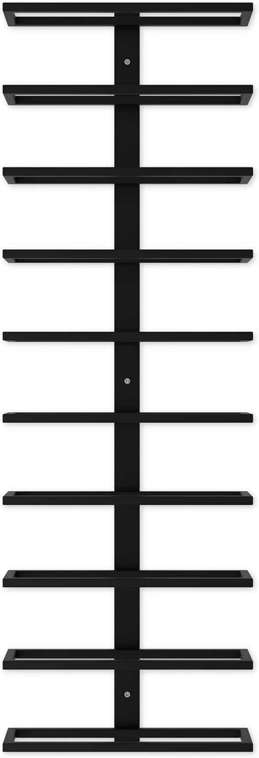 Metal Wall Mount Wine Rack for Wine Bottles, Liquor, Champagne (Holds 10 Bottles) V178-36098
