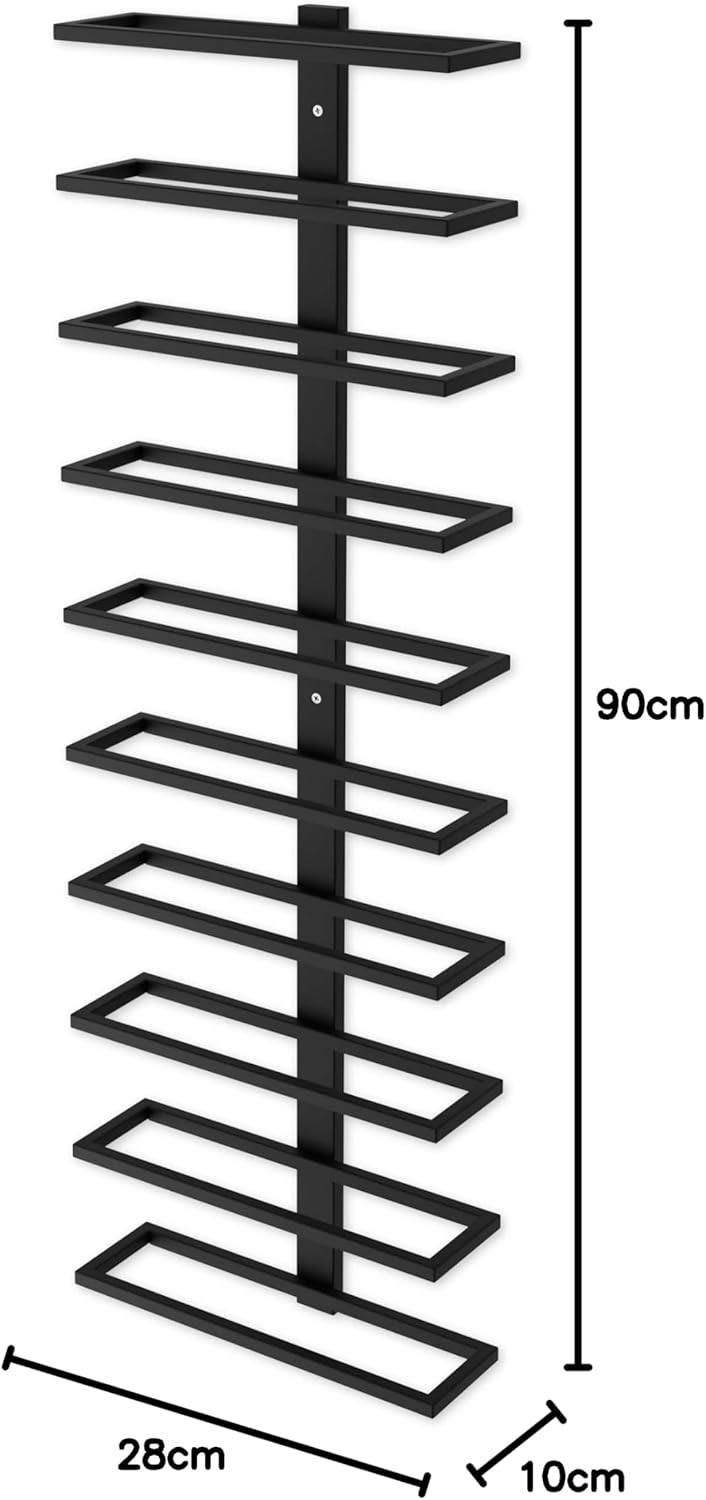 Metal Wall Mount Wine Rack for Wine Bottles, Liquor, Champagne (Holds 10 Bottles) V178-36098