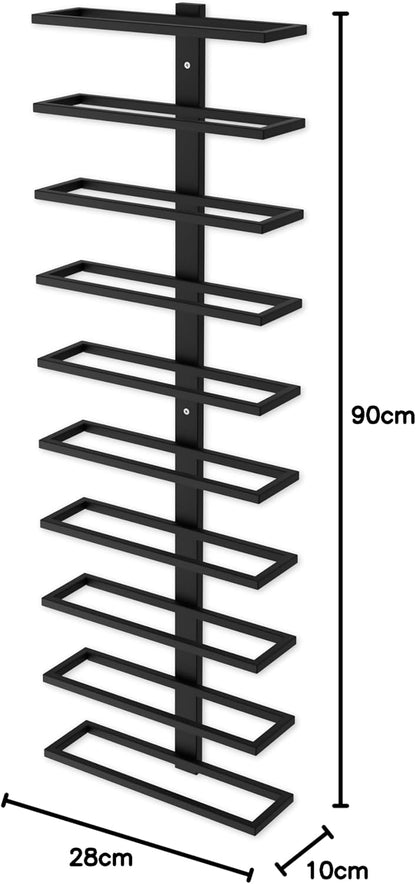 Metal Wall Mount Wine Rack for Wine Bottles, Liquor, Champagne (Holds 10 Bottles) V178-36098
