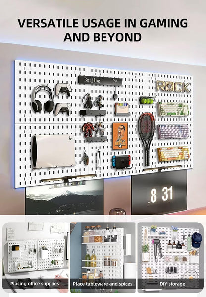 Pegboard Combination Kit with 4 Pegboards and 18 Accessories Modular Hanging for Wall Organiser V178-36101