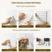 Pegboard Combination Kit with 4 Pegboards and 18 Accessories Modular Hanging for Wall Organiser V178-36101