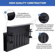 Under Desk Side Laptop Holder Storage with No Drill Cable Management Tray and Pen Storage for Office and Home V178-36107