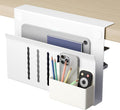 Under Desk Side Laptop Holder Storage with No Drill Cable Management Tray and Pen Storage for Office and Home V178-36108
