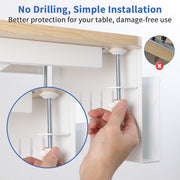 Under Desk Side Laptop Holder Storage with No Drill Cable Management Tray and Pen Storage for Office and Home V178-36108