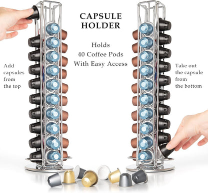 Coffee Pods Holder Storage Compatible with 40 Nespresso Pods V178-36114
