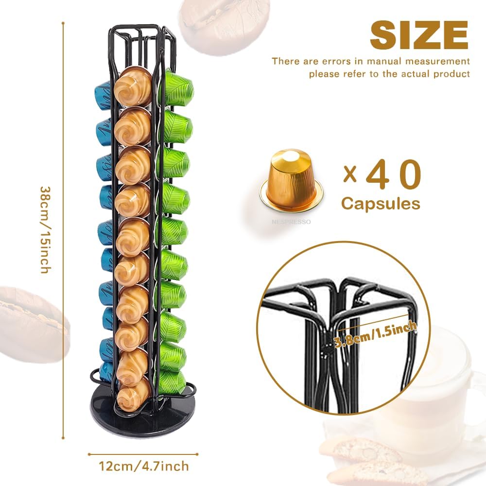 Coffee Pods Holder Storage Compatible with 40 Nespresso Pods V178-36115