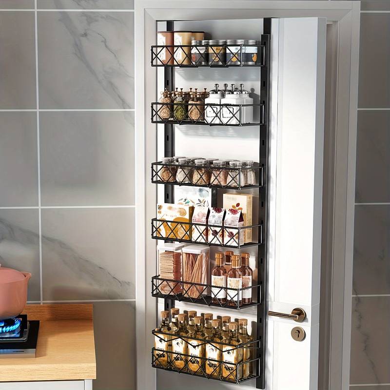 6 Tier Adjustable Baskets Over Door Pantry Organiser for Home Kitchen V178-36118