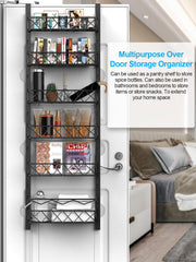 6 Tier Adjustable Baskets Over Door Pantry Organiser for Home Kitchen V178-36118