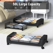 XXL Under Bed Rolling Storage Containers with 50L Large Capacity and Wheels V178-36122