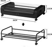 XXL Under Bed Rolling Storage Containers with 50L Large Capacity and Wheels V178-36122