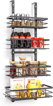 4 Tier Adjustable Baskets Over Door Pantry Organiser for Home Kitchen V178-36126
