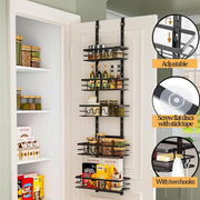 4 Tier Adjustable Baskets Over Door Pantry Organiser for Home Kitchen V178-36126
