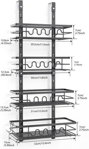 4 Tier Adjustable Baskets Over Door Pantry Organiser for Home Kitchen V178-36126