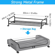 Set 2 Pcs XXL Under Bed Rolling Storage Containers with 50L Large Capacity and Wheels V178-36130