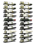 Set 2 Pcs Metal Wall Mount Wine Rack for Wine Bottles, Liquor, Champagne (Holds 10 Bottles) V178-36133