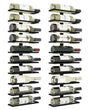 Set 2 Pcs Metal Wall Mount Wine Rack for Wine Bottles, Liquor, Champagne (Holds 10 Bottles) V178-36133