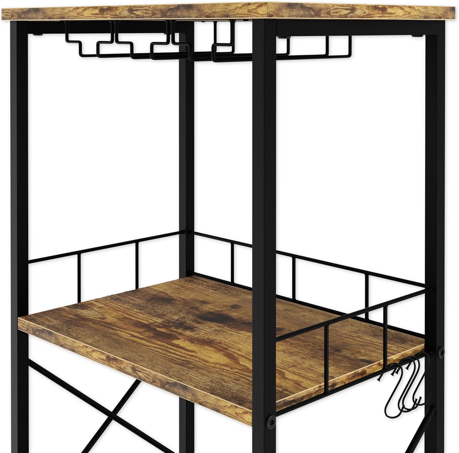CARLA HOME Freestanding Wine Rack for 20 Bottles with Wood Countertop and Sturdy Metal Frame V178-36134