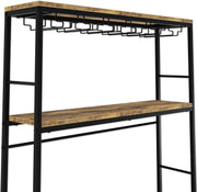 CARLA HOME Large Wine Rack for 20 Bottles with Wood Countertop and Sturdy Metal Frame V178-36135