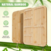 CARLA HOME Bamboo Charcuterie Board with Lid & Handle ideal Gift for Kitchen, Party & Picnic (6 Compartments) V178-36136