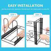 CARLA HOME Adjustable 8-Tier Pan Rack Pot Organizer for Kitchen Cabinet V178-36137