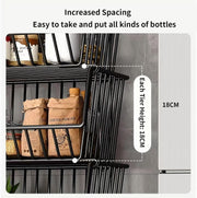 CARLA HOME Metal 5-Tier Rolling Vegetable and Fruit Basket Cart Stand for Kitchen V178-36139