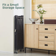 CARLA HOME 3-Tier Foldable Storage Shelf with Wheels for Kitchen, Garage, Pantry or Basement (Black) V178-36140