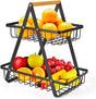 CARLA HOME 2-Tier Fruit Basket Stand for Kitchen Countertop for Fruits, Vegetables, Bread & Snacks with V178-36147